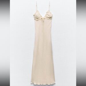 Satin print dress - Zara